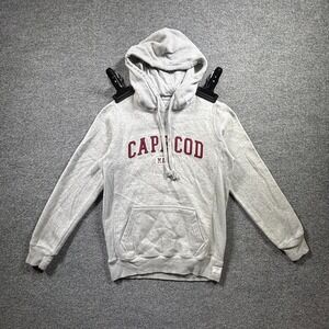Cuffy's Cape Cod Hoodie Womens Small Gray Spellout Drawstring Hooded Athleisure